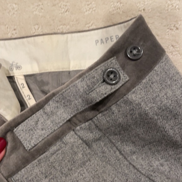 NWT Anthropologie Paper Boy Size 2 Wool/Velvet Gray Shorts - Picture 5 of 10